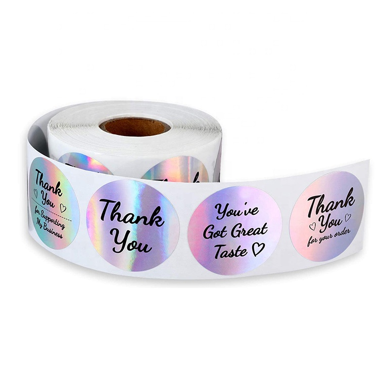 3d/2d Hologram Sticker Printing White Thank You Stickers Transparent Thank You Stickers For Small Business